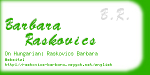 barbara raskovics business card